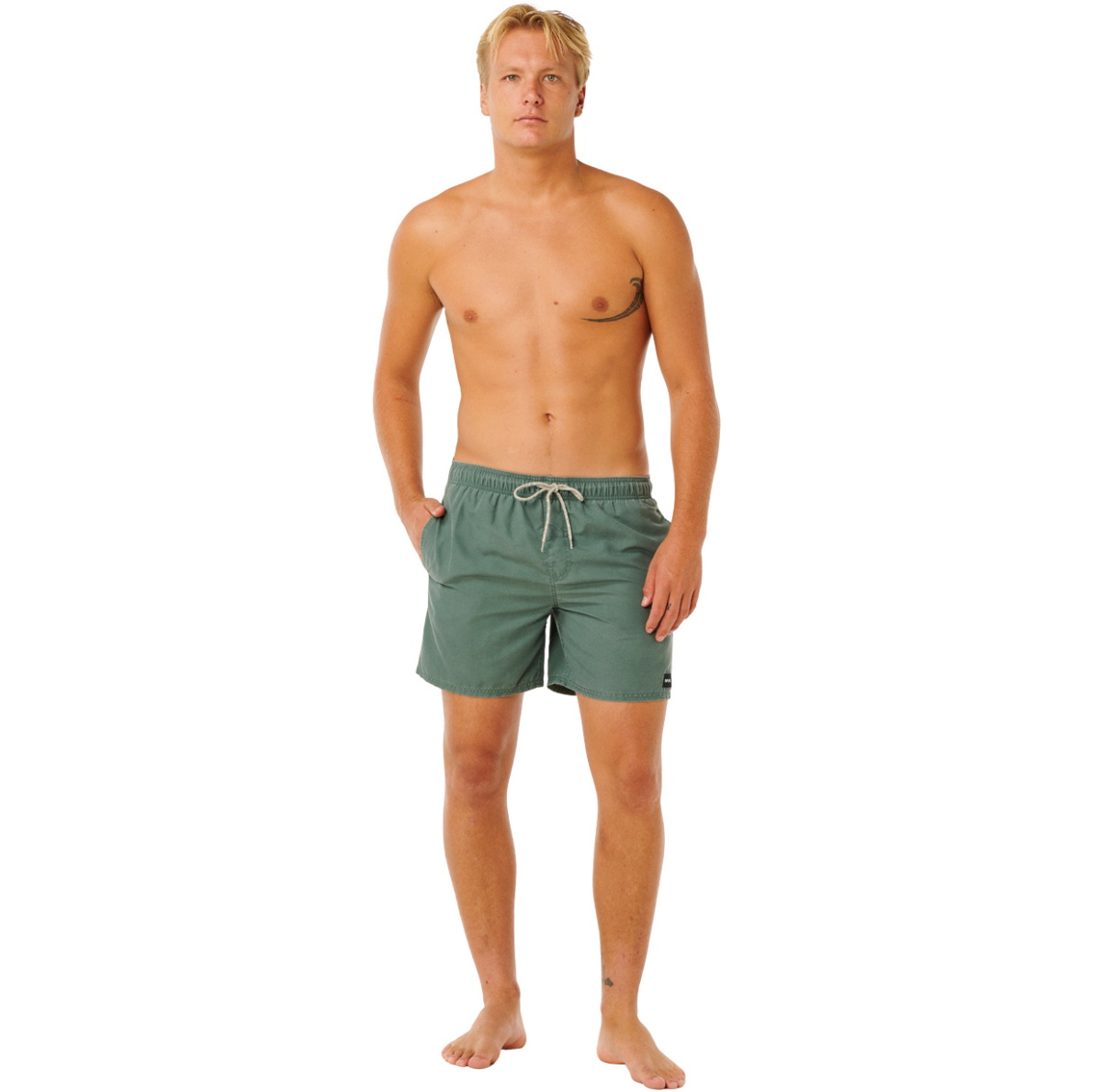2026 Rip Curl Männer Offset Washed Volley Boardshorts 0ENMBO - Moss